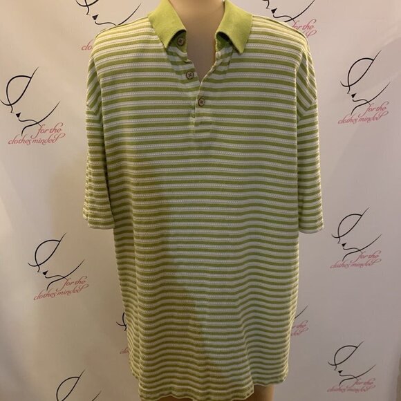 Tommy Bahama. Size Large. Silk/Cotton Textured Polo. Short Sleeve. B91. - Picture 1 of 4